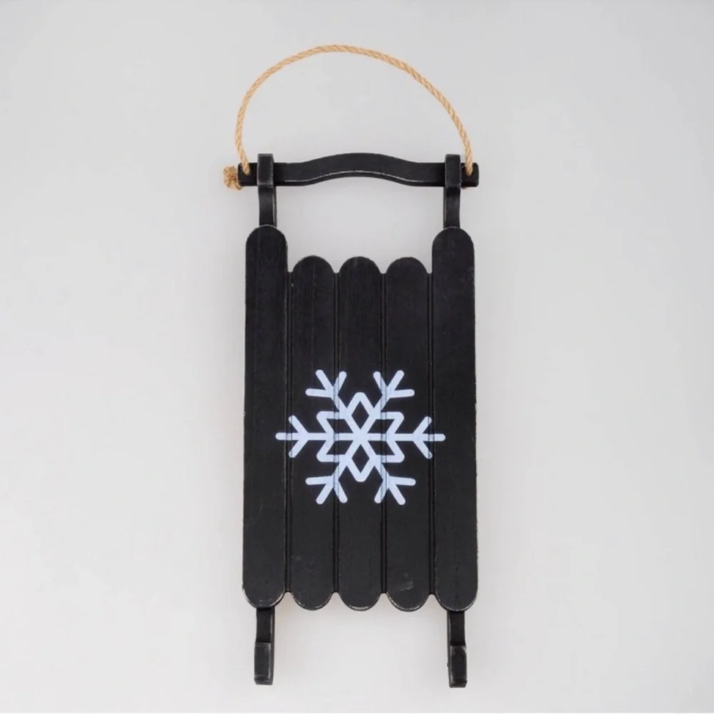 Target 🎯 Black Wooden Snowflake Sled